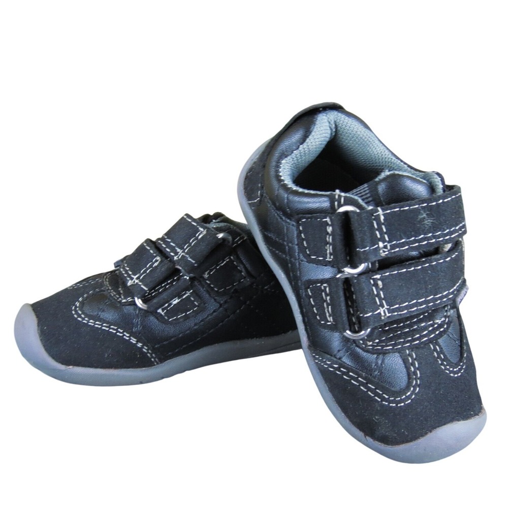 pediped Boys Sneaker Sz T 19 Medium Black Synthetic Hook & Loop